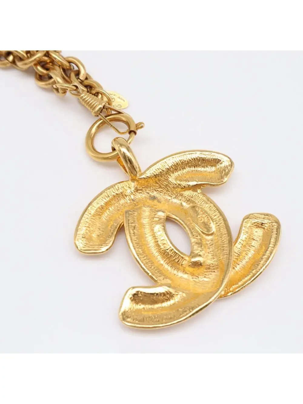 Chanel Cc Logo Chain Pendant Necklace #299516C15B